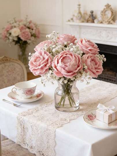 花朵硅胶蜡烛模具套装，康乃馨和牡丹花两件套硅胶模具，蜡制品模具 - 立体花朵，精致仿真花，纹理清晰细腻，非常适合DIY石膏、手工皂、香薰蜡烛