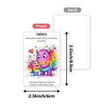 Bộ 36 thẻ học về kỹ năng xã hội và cảm xúc (SEL) giúp điều chỉnh cảm xúc và kỹ năng giao tiếp, với chủ đề quái vật đầy màu sắc, thích hợp cho quản lý lớp học, tư vấn tâm lý, học tại nhà và thực hành chánh niệm. Bộ thẻ giúp dạy lòng tốt, sự kiên nhẫn, kiểm soát cơn giận và nhận thức cảm xúc cho mọi lứa tuổi. - A - Xem 5