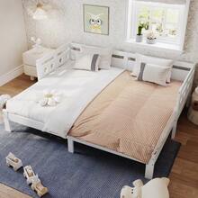 Daybed, Extendable Bed, Solid Pine, With Second Sleeping Option And Slatted Base, Heart-Shaped Bed, White - 90*200cm - View 9
