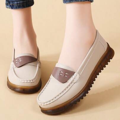 Women's Flat Loafers, Comfortable Walking Shoes, Slip-On Shoes, Fashion Work Shoes, Non-Slip Work Shoes, Women's Loafers