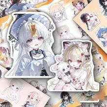 82pcs/Set Cute Anime Girl Stickers, Big-Eyed Kawaii Girl Style, PVC Material Clean Stickers, Cartoon Adorable Decor For Boxes, Furniture, Notebooks, Phones, Laptops, Fridges, Christmas, Birthday Parties - Cute Girls' New Multi-color Style - View 4