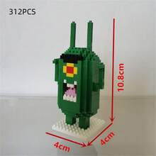 Đồ chơi lắp ráp Gary Plankton dạng khối nhỏ, mô hình lắp ráp DIY, đồ chơi giáo dục, quà tặng sinh nhật, trang trí phòng ngủ, hoạt hình anime, trang trí Halloween, Giáng sinh, đồ trang trí bàn nhỏ dễ thương, quà tặng ngày lễ, quà sinh nhật. - Nhiều màu - Xem 5