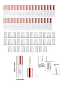 1.2ml DIY Rose Gold Lip Gloss Tube, Refillable Lip Tint Dispenser - Multicolor - View 1