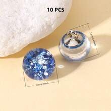 10/24 Pcs 10x12mm Glossy Bright-Color Foil Button Beads, DIY Craft Clothing Decoration Buttons, Suitable For Chinese Cheongsam, Hanfu, Sweaters, Cardigans, Shirts Sewing Accessories - Gold Foil Buttons - View 12