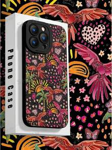 图腾鹦鹉图案镂空猫眼米色防震手机壳保护套，兼容 17、 14 Pro、 14 Pro Max、 13、 13 Pro、 13 Pro Max、 11、 11 Pro Max、 12、 12 Pro、 12 Pro Max、 XR、 XS、 15、 15 Pro、 15 Pro Max、 16、 16 Pro、 16 Pro Max、 17、 17 Pro、 17 Air、 17 Pro Max，高端防震手机壳 - 彩色 - 查看 3