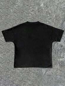 [Oversize]Tween Girl Cotten Clothes,Y2K-Inspired Letter Print T-Shirt - Casual Crew Neck, Short Sleeve, Machine Washable - Perfect For Spring/Summer/Fall,Fashion, Streetwear, Unisex, Men, Women - Nhiều màu - Xem 4