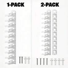 1pc/2pcs Hat Storage Organizer Rack Baseball Cap Holder Wall-Mounted Hat Rack - Strong Load-Bearing Capacity, Multi-Function Closet Organizer For Home And Office, Space-Saving Display For Caps, Easy Mounting, Durable Construction, Tidy Closet And Dorm Room Display, Ideal Gift For Colleagues, Friends, And Family - White - View 10