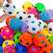 5/10/30pcs Random Color Finger Spinner Football Toy, Football Party Gift, Stress Relief Toy, Educational Toy, Sports Toy, Birthday/Christmas Gift, Children Interactive Educational Toy (Some Accessory Colors Random), Finger Spinner Toy - Multicolor - View 7
