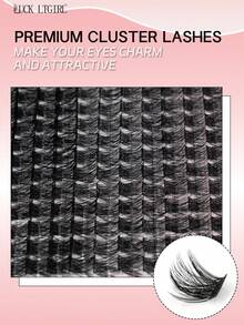 LUCK LTGIRL 192/384/576PCS Cluster Lashes DIY Eyelash Extensions C/D Curl 10-16mm Natural 3D Faux Mink Wispy Lashes Voluminous Fluffy Lightweight Soft Reusable - View 6