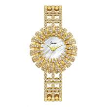 1pc CILOA Fashionable Exquisite Niche Luxury Ladies Waterproof Wrist Watch, Daily Wear - Gold - View 2