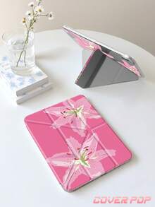 Pink Hibiscus Case Compatible With IPad Air 11-Inch M3 2025 / M2 2024, Air 5th Generation 2022 , (A16) 11 Inch 11th Generation 2025,Compatible With Samsung Galaxy Tab,Kindle Paperwhite 12th Gen 2024, Clear Back ,Fashion Pattern Protective Case,Autlueomatic Sleep And Wake-Up Function, Airbag Protection, Suitable For Gifts And Office Use - Multicolor - View 5