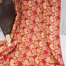 1件，复古菊花系列印花布料，适用于缝纫DIY工艺品、手提包制作、窗帘、桌布、家居装饰、拼布和绗缝。 - 多色 - 查看 4