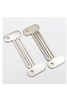 1/4pcs Manual Toothpaste Squeezer-Stainless Steel Tube Squeezer Key, Metal Toothpaste Squeezer Dispenser, Easy To Use Cosmetic Paint Tube Winder, T Shape Design, Silver Color, Reduce Waste, Perfect For Toothpaste, Paint, Cream Tubes, Reusable.Bathroom Decor Fall Decor Back To School - Toothpaste Squeezer - View 8