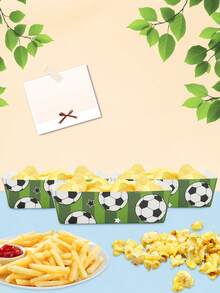 10/20/30pcs Football Party Food Trays, Football Birthday Party Supplies, Football Party Favors, Football Paper Plates, Football Food Boats For Football Theme Birthday Party Decoration - Type a - View 5