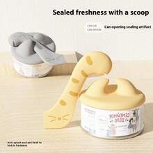 Pet Cat Can Lid Sealer Spoon, Dog Cat Paw Can Opener Scooper Sealing Silicone Lid Preserving Tool - Multicolor - View 6