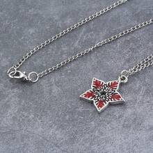 1 pieza Colgante de planta carnívora, mejor regalo de fiesta de cumpleaños, accesorio de collar personalizado adecuado para fans de series de TV, collar negro, decoración de alta calidad, artículo asequible para fiestas de estudiantes - Multicolor - Ver 7
