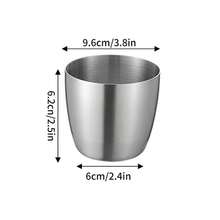 1 cană din oțel inoxidabil 304, capacitate 280 ml, cană mică pentru apă, cană pentru cafea cu gheață, cană pentru smoothie, cană pentru fructe, cană pentru suc, cană reutilizabilă pentru băuturi, băutură de vară, cană portabilă pentru suc și băuturi, capacitate mare, pentru călătorii în aer liber, cadou de petrecere la birou acasă, cadou de sărbători pentru petrecere de ziua de naștere, cadou de Crăciun, potrivită pentru utilizare vara și iarna. - Multicolor - Vizualizare 8