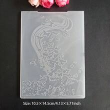 Molde de plástico 2D con relieve, plantilla para hacer álbumes de recortes, tarjetas, tablero de estampado transparente, adecuado para manualidades de álbumes hechos a mano, tarjetas DIY, flores, mariposas, plumas, ballenas, birretes de graduación, Día de la Madre - 2D - Ver 10