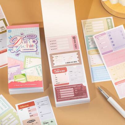 24张/本复古标签贴纸，日记系列贴纸，适用于相框、电脑、手机壳、杯子、杂志、铅笔盒、行李箱、桌面、返校用品