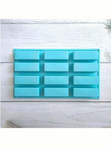 1pc Silicone Granola Bar Mold, 12-Cavity Rectangular Protein Bar Mold, Silicone Baking Mold Suitable For Butter/Chocolate/Candy/Cereal/Energy Bars - Multicolor - View 8