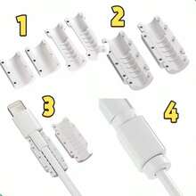 8个/套 线缆保护套，耐用充电线保护套，适用于手机、USB、平板电脑、非电子配件，保护充电线。 - 白色 - 查看 12