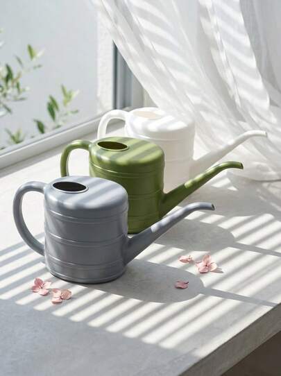 1 Pc 850ml/2L/3L Plastic Watering Can With Ergonomic Handle - Perfect For Indoor & Outdoor Plants, Ideal For Gardening, Plant Care|Ergonomic