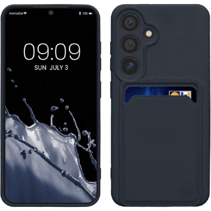 Wallet Case Compatible With Samsung Galaxy S24 - Protective Wallet Case With Card Slots - Dark Blue, 43350130 - Multicolor - View 1