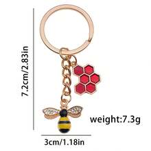 Aesthetic Bumble Bee Honeycomb Sunflower Keyring Fashion Enamel Flower Honey Jar Keychain For Women Girls Bag Charm Pendant Accessories Cute Backpack Decor Lanyard Car Key Holder Jewelry Gift For Bee Lovers Gardeners Teachers Bestie Sister Daughter Birthday Anniversary Christmas Stocking Stuffer Mother Day Present Gold Plated Alloy Metal Dainty Pearl Bee Charm Vibrant Yellow Summer Vibe Jewelry Boho Style Floral Key Chain Unique Handbag Ornament Purse Decoration Clasp Small Gift Idea For Kids Teens Students Tiny Cute Charms Durable Lightweight High Quality Craftsmanship Non-Tarnish Gold Tone Shiny Enamel Finish Nature Inspired Accessory Sweet Honeybee Theme Jewelry Collection Party Favors Wedding Guest Gifts Back To School Accessory Graduation Gift For Her Romantic Floral Bee Jewelry Fancy Key Organizer For House Keys Office Keys Wallet Charm Decorative Piece High Grade Texture Gift Box Choice - LS296-8.4g - View 24