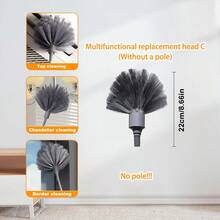 可伸缩除尘掸，超细纤维可伸缩除尘掸，带灵活刷头 - 可重复使用、可水洗除尘工具，除尘刷，可弯曲除尘刷，可重复使用、可水洗吊扇除尘掸，无需电池，适用于高天花板、家具、汽车、清洁用品、客厅、卧室、厨房、汽车清洁、清洁工具 - 彩色 - 查看 28