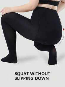 Women's Spring And Summer Black Tight Pantyhose, High-Waisted Abdomen, Slim And Beautiful Legs - Clear - View 3