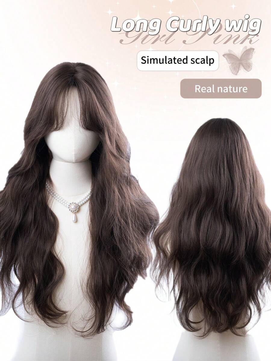 Tóc giả tổng hợp dài 28 inch với kiểu tóc gợn sóng tự nhiên màu nâu sô cô la tuyệt đẹp. Được làm từ sợi chịu nhiệt để đảm bảo độ bền. Bộ tóc giả này hoàn hảo để sử dụng hàng ngày, mang lại vẻ ngoài tự nhiên và chân thực. - Màu nâu Sô-cô-la - Xem 1