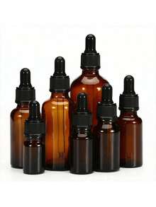 5pcs Amber Glass Dropper Bottles With Glass Dropper Dispenser, Suitable For Essential Oils, Aromatherapy, Perfume, Lab, Pharmaceuticals, Liquids, Travel, Glass Bottles With Glass Dropper - Brown Bottle - View 6