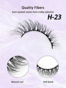 ENCHUW 20 Cặp Mi Giả Cao Cấp, Mềm Mịn, Dày, Dày D, Có Thể Tái Sử Dụng, Mềm Mại, Nhẹ, Mi Giả Lông Chồn Cho Kiểu Trang Điểm Mắt Ấn Tượng. - màu đen - Xem 3