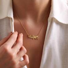 Dây chuyền mạ vàng 14K khắc tên và hoa sinh nhật theo yêu cầu, quà tặng cho phụ nữ nhân dịp sinh nhật, Giáng sinh, Ngày của Mẹ. - Nhiều màu 2 - Xem 3