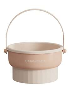 Multi-Functional Cleaning Bucket With Hook Design, Can Be Used As Desktop Makeup Brush Holder, Brush Drying Rack, Suitable For Cleaning Makeup Sponges, Brushes And Other Tools, Gift - Multicolor - View 3