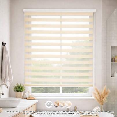 Estor Enrollable Noche y Día de Doble Con Cajón – Fácil Instalación sin Taladro, Para Ventanas y Puertas, Varios Colores- Entrega gratuita 24h/48h Península Ibérica.Variedad de Colores. 5 Medidas Diferentes.