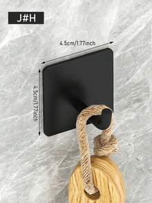 1/3pcs Self-Adhesive Wall Hooks - Strong White/Black Bathroom Towel Hooks - Kitchen Towel Racks - Sticky, Heavy Duty, Waterproof, Suitable For Bathroom Towel Racks, Tea Towel Racks - Multicolor - View 13