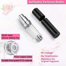 Travel Perfume Bottle Refillable Atomizer - 5ML Perfume Atomiser, Scent Pump Case, Leakproof Portable Perfume Sprayer For Women And Men (Rose Gold) - Vàng hồng - Xem 3