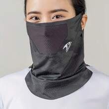 1pc Unisex Outdoor Cycling, Travel, Fishing Ice Silk Sunscreen Face Mask, Full Face & Neck Cover, Sports Sun Protection Bandana - Multicolor - View 12