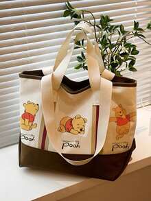 Cartoon Style Large Capacity Tote Bag, Versatile Shoulder Bag Suitable For Holidays And Daily Use - Multicolor - View 7