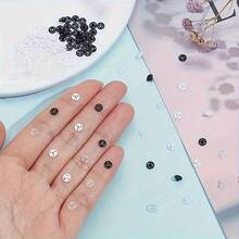 7毫米微型塑料按扣套装，耐用牢固的快速旋转按扣，白/黑/透明混色，适用于DIY工艺品、BJD娃娃服装、迷你服装和手工缝纫项目 - 15PCS混色 - 查看 8