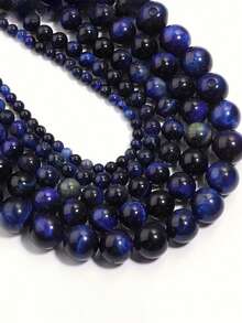 1 Strand Natural Stone Lapis Lazuli Tiger Beads Energy Healing Crystal Round Loose Stone Beads For Jewelry Making, Diy Bracelets Necklaces 4 6 8 10mm - Lapis Lazuli Tiger Eye - View 3
