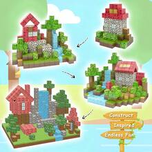Primitive Forest Magnetic Building Blocks (35-500pcs) Ideal Holiday Gift For Children 3+, Premium Tin Box Packaging, Educational Toy For Building Forest Scenes And Adventure Games - Multicolor - View 3