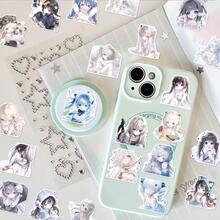 82pcs/Set Cute Anime Girl Stickers, Big-Eyed Kawaii Girl Style, PVC Material Clean Stickers, Cartoon Adorable Decor For Boxes, Furniture, Notebooks, Phones, Laptops, Fridges, Christmas, Birthday Parties - Cute Girls' New Multi-color Style - View 9