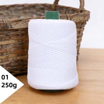 250g/Pack, 100% Polyester Fiber, Multi-Color Handmade Knitting Yarn, Suitable For Making Bags, Hats And Shoes, Over 30 Color Options