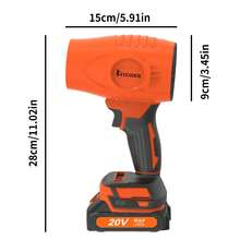 KITESDER Electric Cordless Leaf Blower, Handheld Electric Leaf Blowers, Mini Jet Dry Blower Fan With Batteries And Charger,Speed 0 - 31000 Rpm, Violent Blower For Lawn, Patio, Outdoors, Car, Home - 2*2.0AH Battery + Charger - View 3