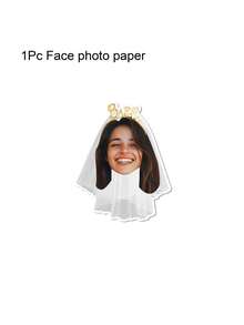 Personalized Wedding Party Decorations, Custom Face Cutouts, Suitable For Wedding Party Photo Props And Decorations, Personalized Photo Headbands, Custom Wedding Hat Headbands, Party Decorations, Bridal Shower Gifts - Multicolor - View 12