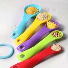 5pcs Colorful Plastic Measuring Cups Set, Random Color Plastic Measuring Tools For Kitchen Baking - View 6
