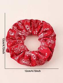 5pcs Women's Satin Lotus Flower Combination Tropical Floral Print Hair Scrunchies Hair Ties Scrunchy Hair Ties Ponytail Holders - Multicolor - View 3