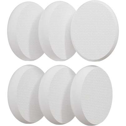 1/6 片装乳液涂抹器替换垫，背部防晒霜涂抹器，适用于儿童、老人、女性，可涂抹乳霜、药品、护肤霜、保湿霜、防晒霜、美黑霜，不含手柄，白色